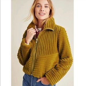 NWT Anthropologie Natasha Faux Fur Bomber Jacket